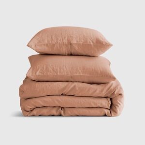 QUINCE European Linen Duvet Cover Set Full/Queen Desert Sunset 7000